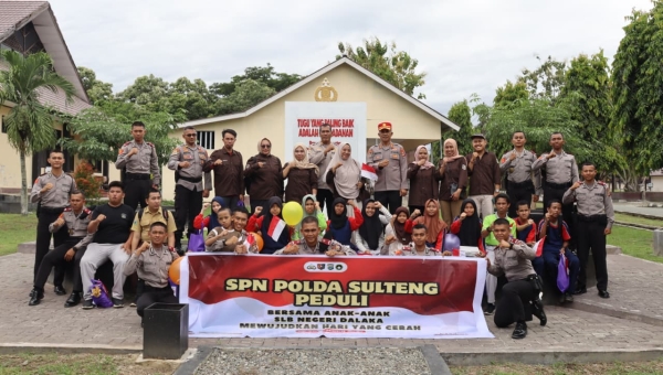 SPN Polda Sulteng Peduli Bersama Anak-anak SLB Negeri Dalaka